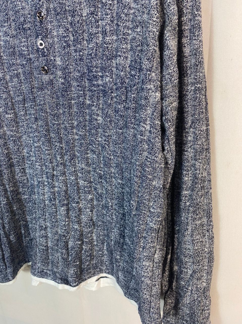 Japanese Brand Plus one vneck long sleeve shirt Size US L / EU 52-54 / 3 - 6 Thumbnail
