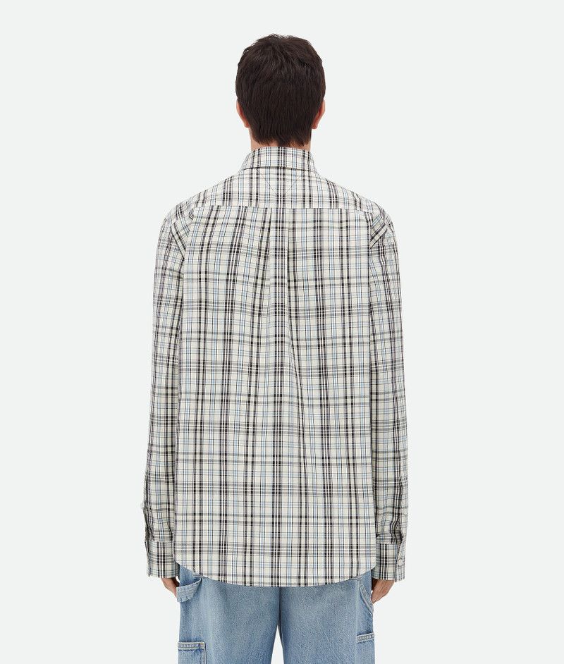 Bottega Veneta o1s1rm0326 Checked Cotton Shirt in Multicolor Size US M / EU 48-50 / 2 - 3 Thumbnail