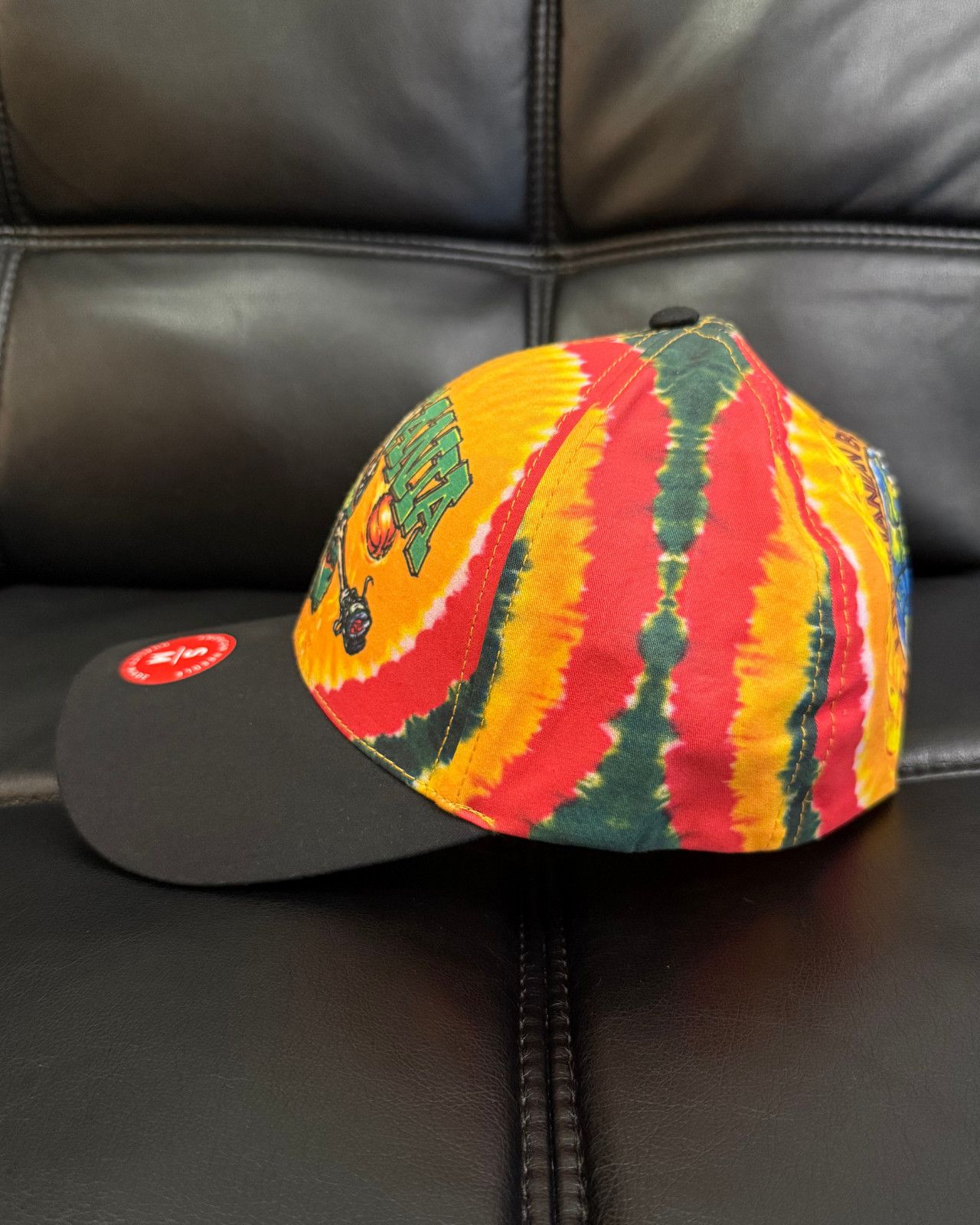 Liquid Blue New Liquid Blue Lithuania Basketball 1996 Tie-Dye Hat - S/M Size ONE SIZE - 7 Thumbnail
