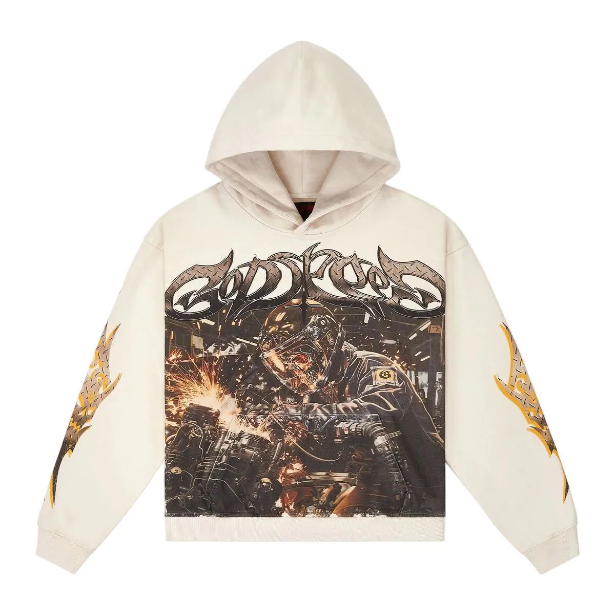 Godspeed Godspeed 'Steel Sharpens Steel' Bone Hoodie Size US M / EU 48-50 / 2 - 1 Preview