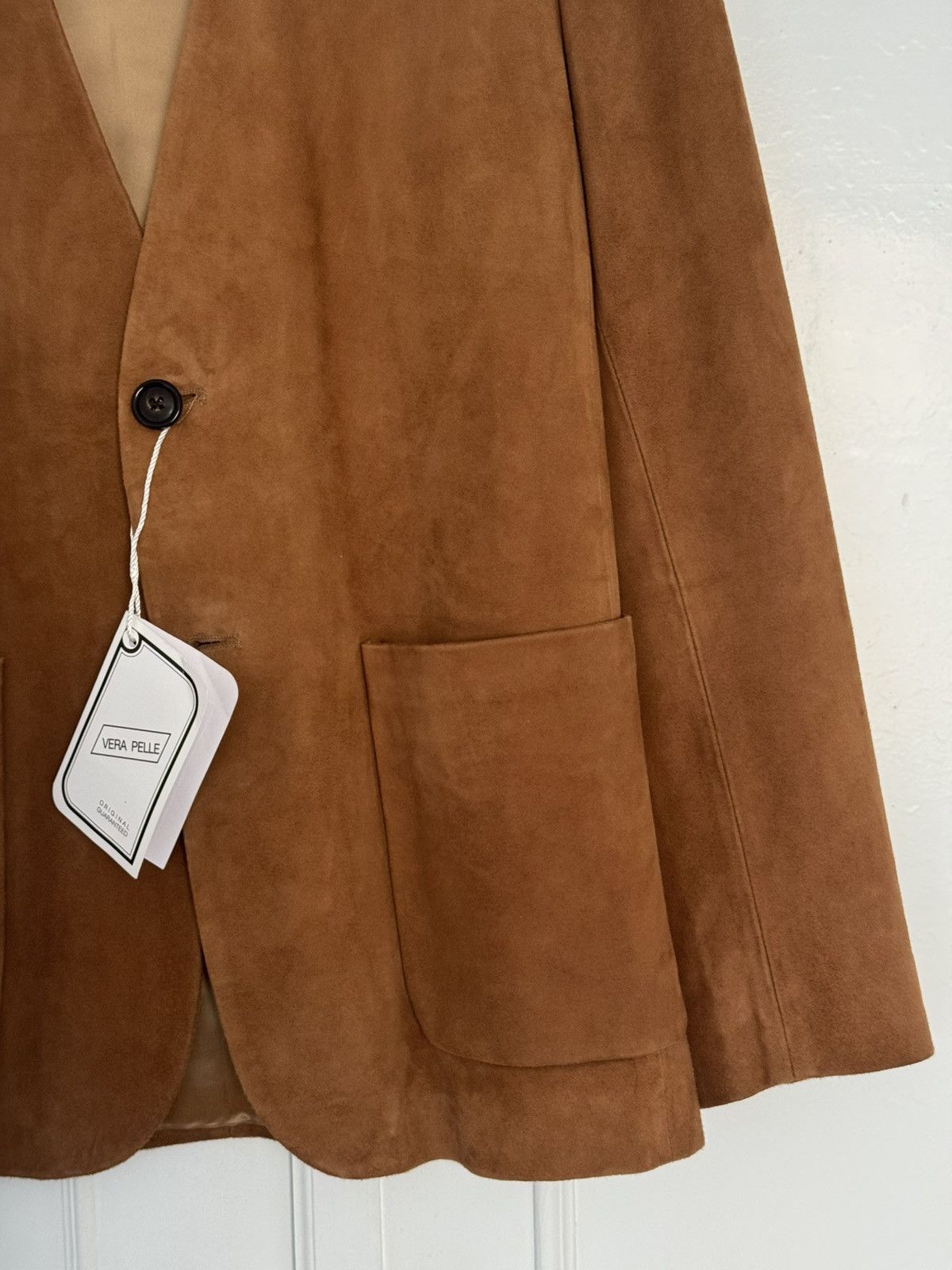 Beams Japan Beams Made in Italy Collarless Suede Jacket 42 XS NWT Size US XS / EU 42 / 0 - 5 Thumbnail
