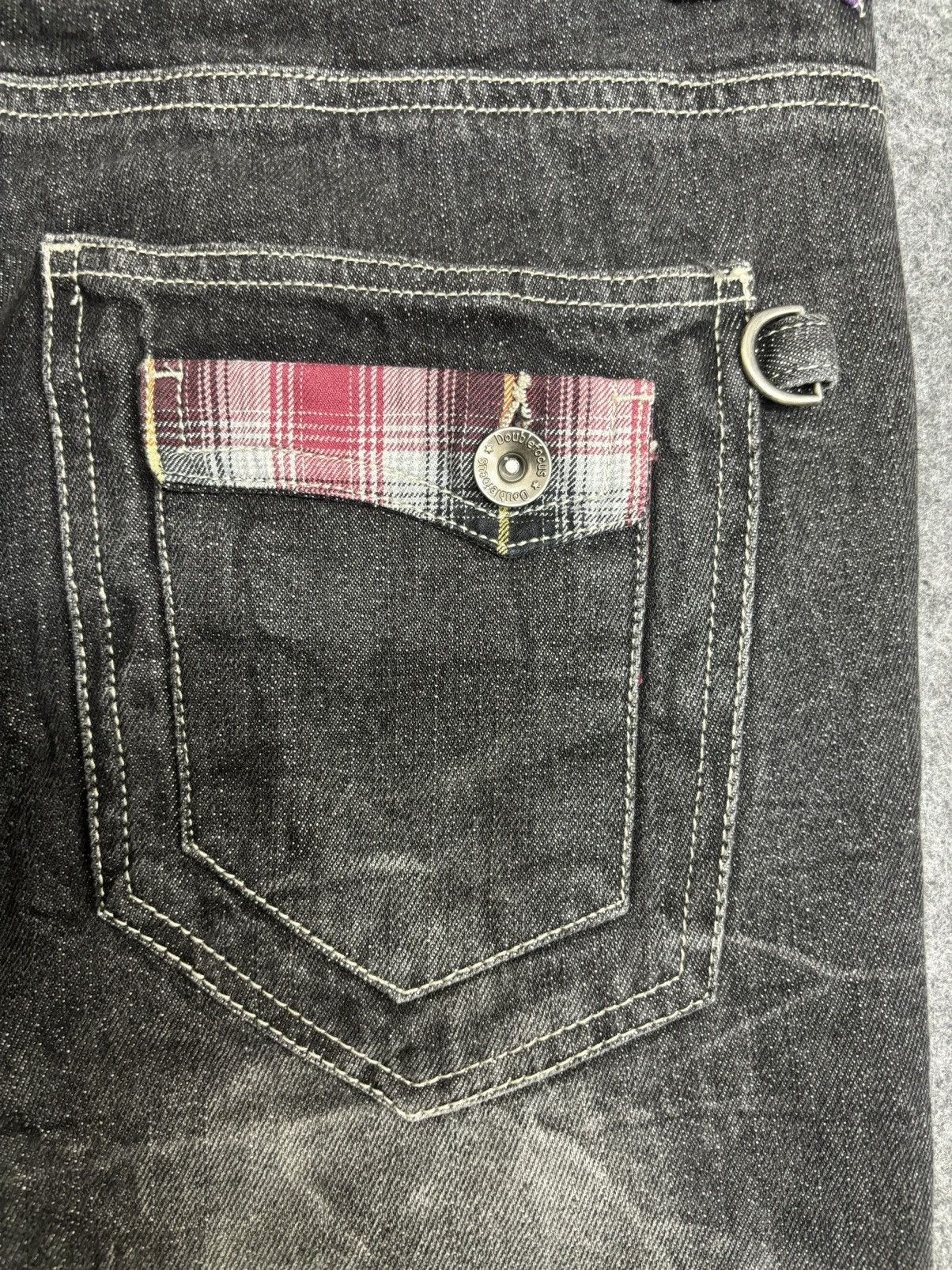 Japanese Brand 💥Doubel Waist💥Sick Japan Style Zipper Stonewash Denim F519 Size US 31 - 18 Thumbnail