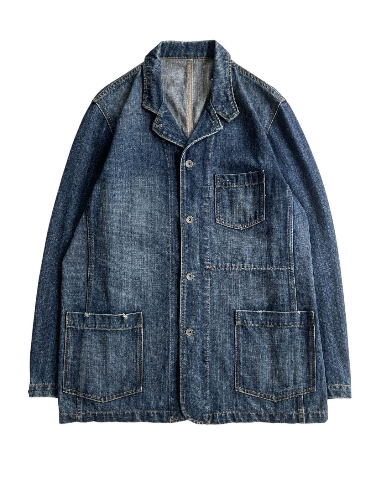 Japanese Brand Japanese Oversize Denim Workers Jacket Size US M / EU 48-50 / 2 - 1 Thumbnail