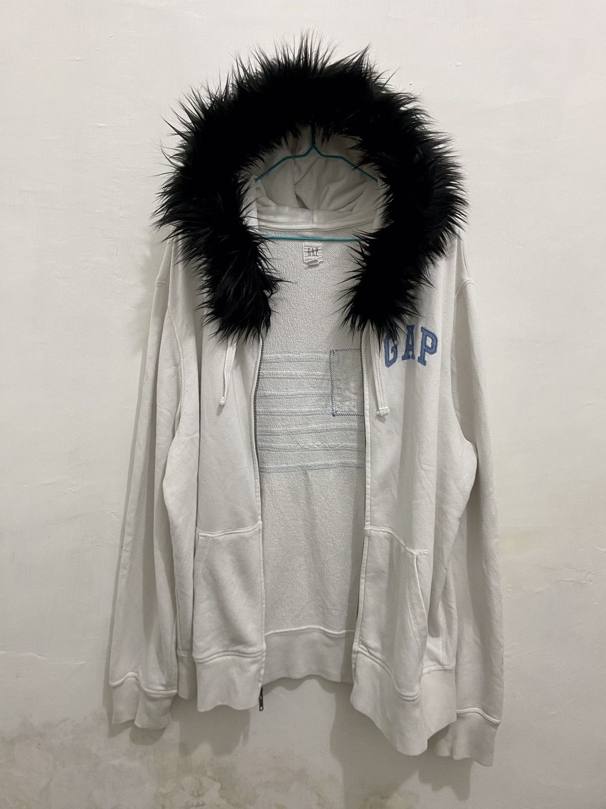 Gap 💥Big Flag💥GAP Fur Zipper Hoodie Size US L / EU 52-54 / 3 - 14 Thumbnail