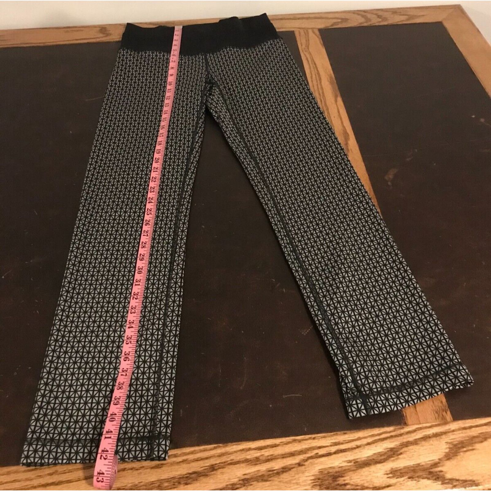 Lululemon Lululemon Straight-Up Pant Tri Geo Silver Spoon Black Size 32" / US 10 / IT 46 - 4 Thumbnail
