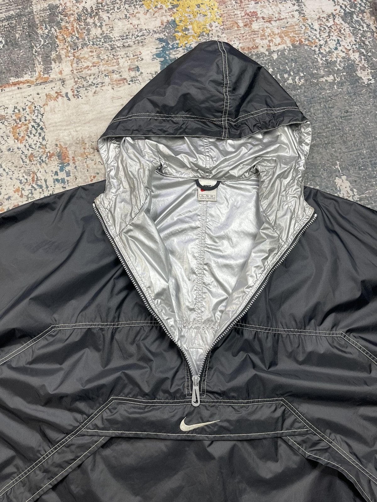 Nike Vintage 90s Nike Swoosh Anorak Back Hit Windbreaker Size US XL / EU 56 / 4 - 11 Thumbnail