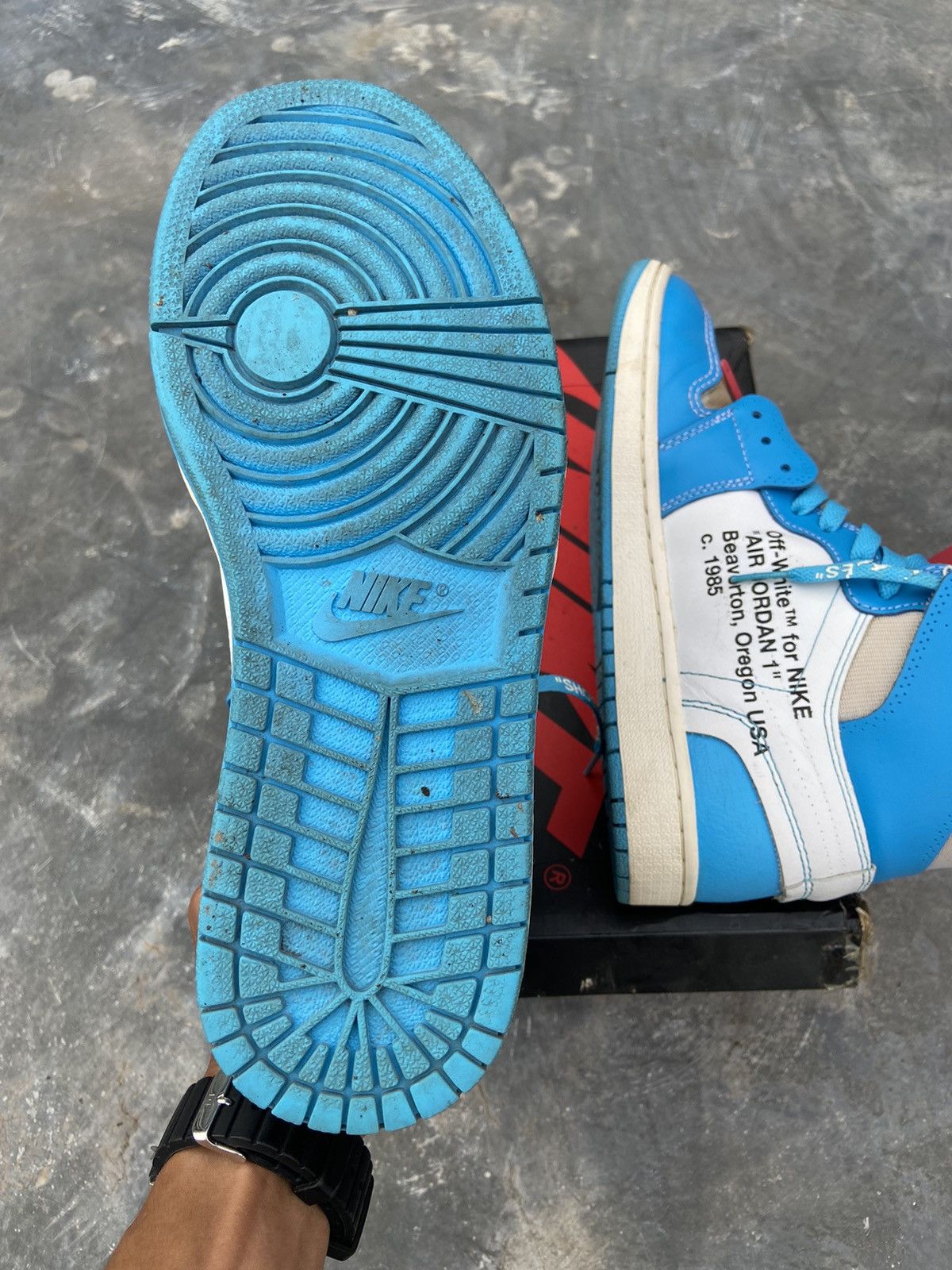 Nike AIR JORDAN 1 X OFF WHITE NRG Size US 7.5 / EU 40-41 - 11 Thumbnail