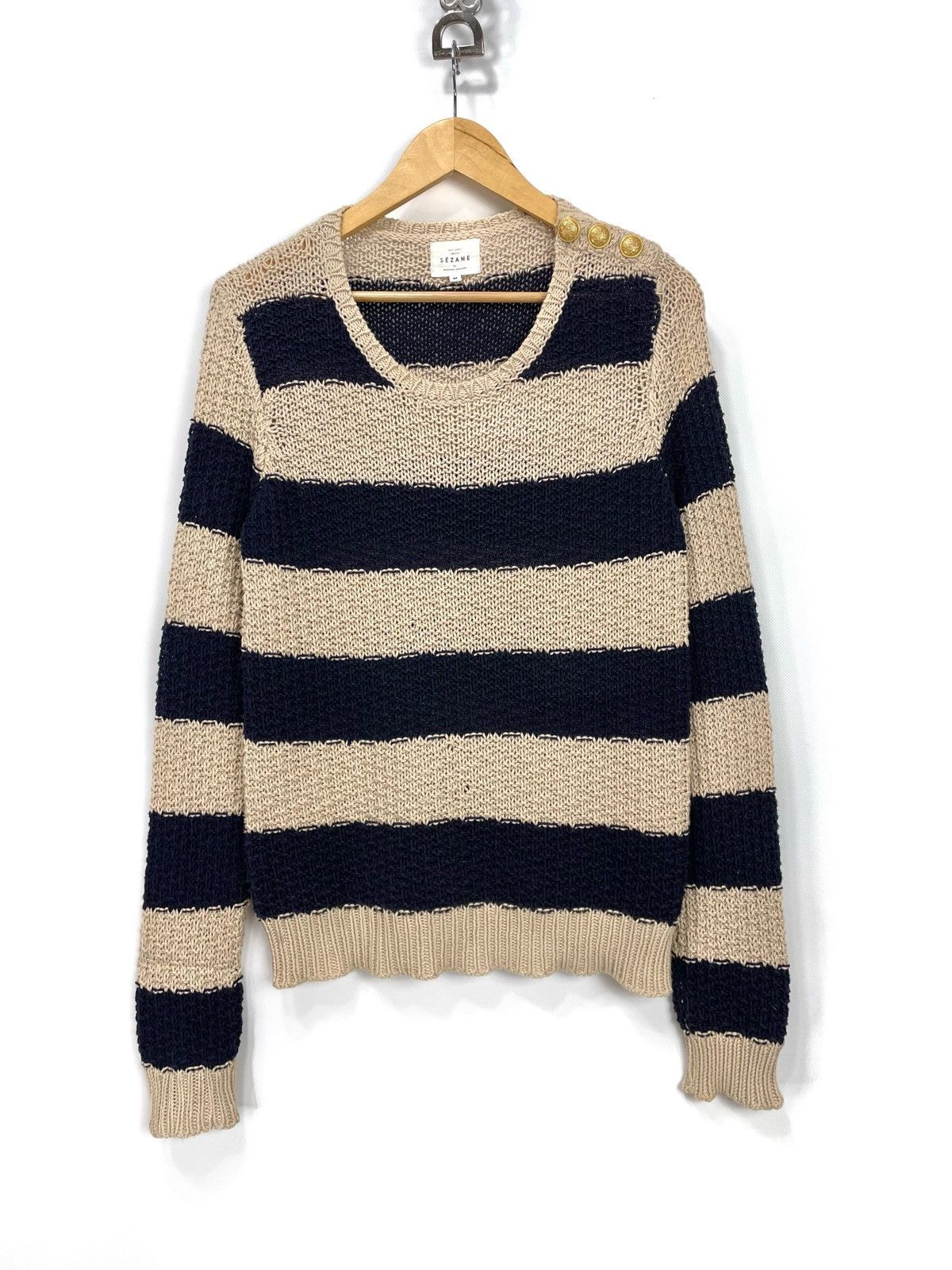 Sezane Sézane Marinière Striped Cotton Knit Sweater – Size M Size M / US 6-8 / IT 42-44 - 1 Thumbnail