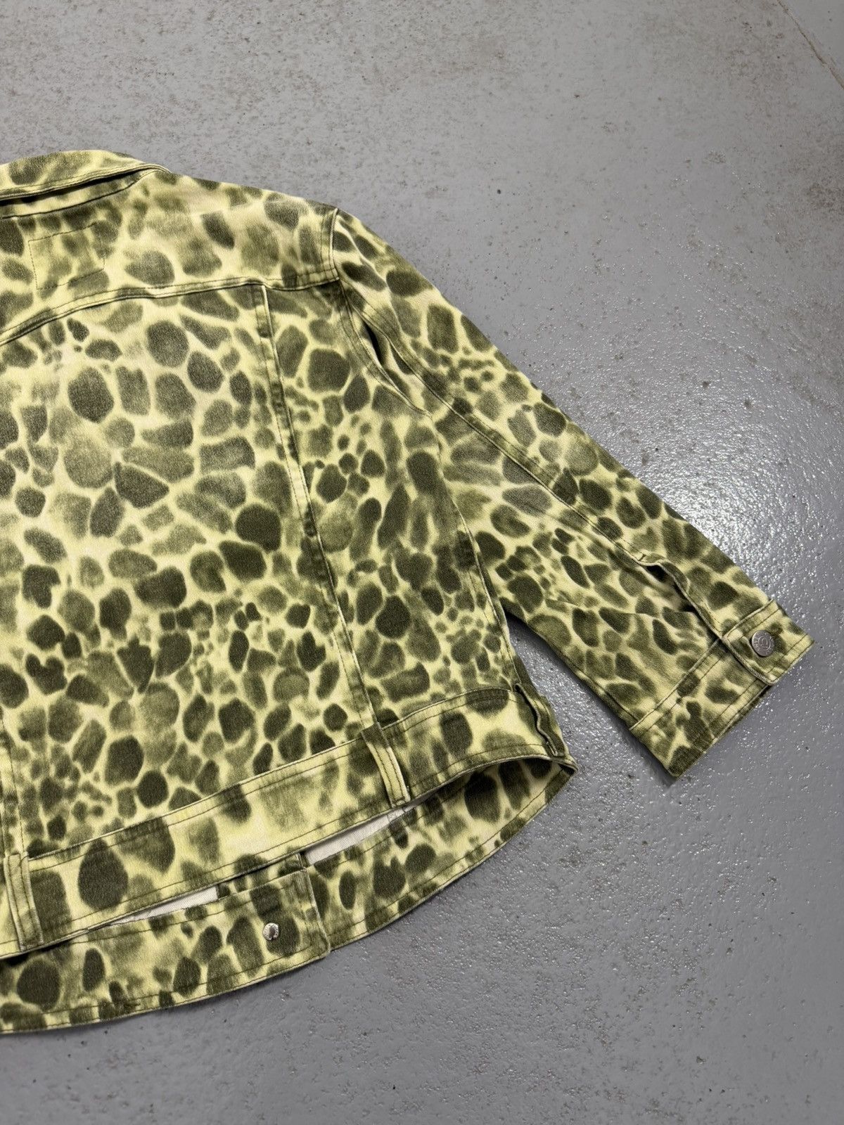 Just Cavalli Cavalli Jeans Green Leopard Overprinted Jacket Size M / US 6-8 / IT 42-44 - 14 Thumbnail