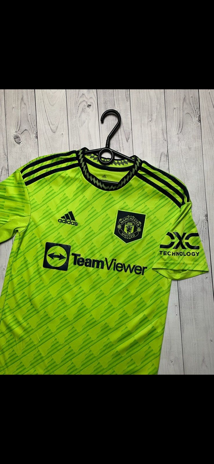 Adidas × Vintage Vintage adidas Manchester United soccer jersey green Sancho Size US XS / EU 42 / 0 - 3 Thumbnail
