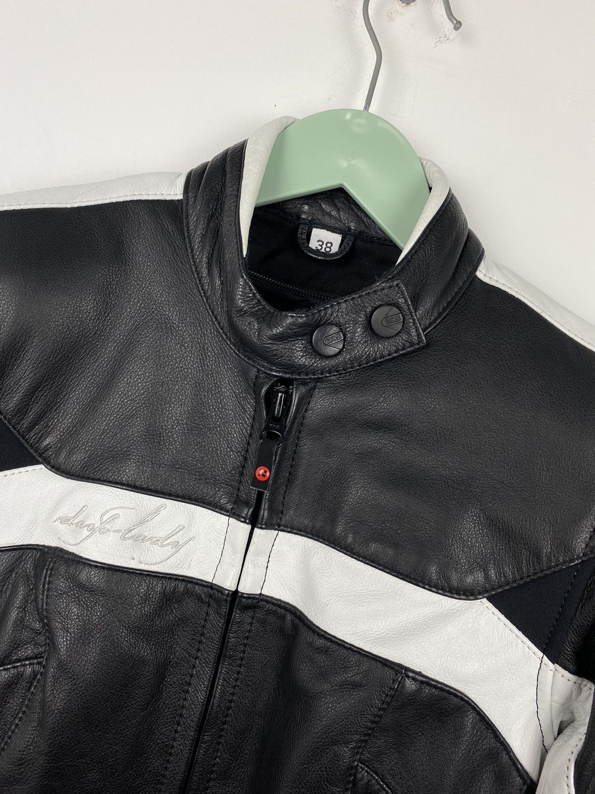 Genuine Leather ISX Leather Jacket Women Racing Moto Marlboro BMW Y2K Size M / US 6-8 / IT 42-44 - 2 Thumbnail