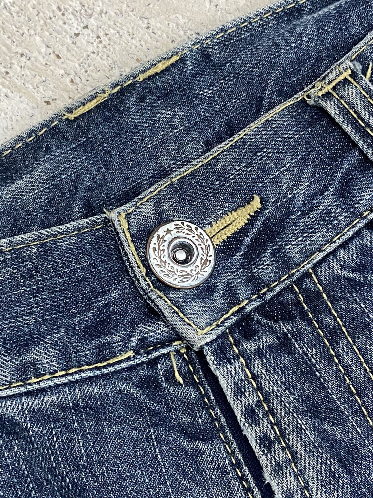 Japanese Brand Winger Japan Patch Embellishments Blue Way Distressed Jean Size US 31 - 9 Thumbnail