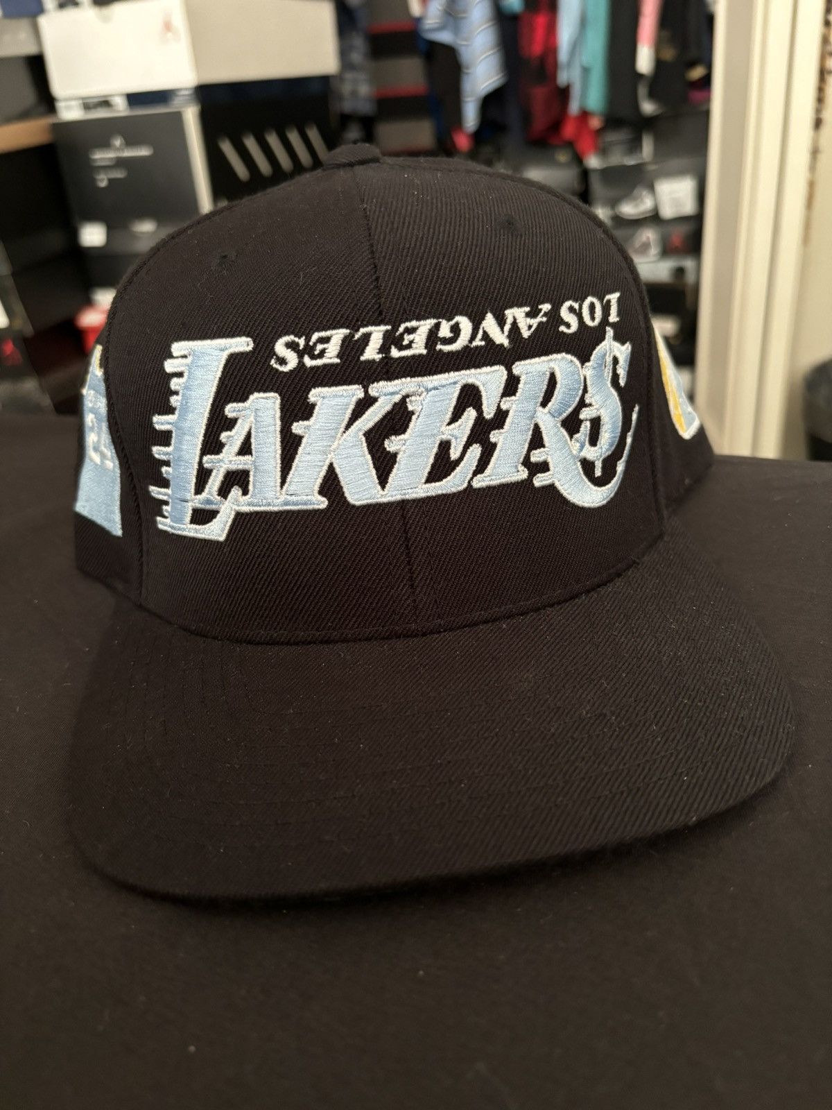 Los Angeles Lakers snapback black sky blue Kobe