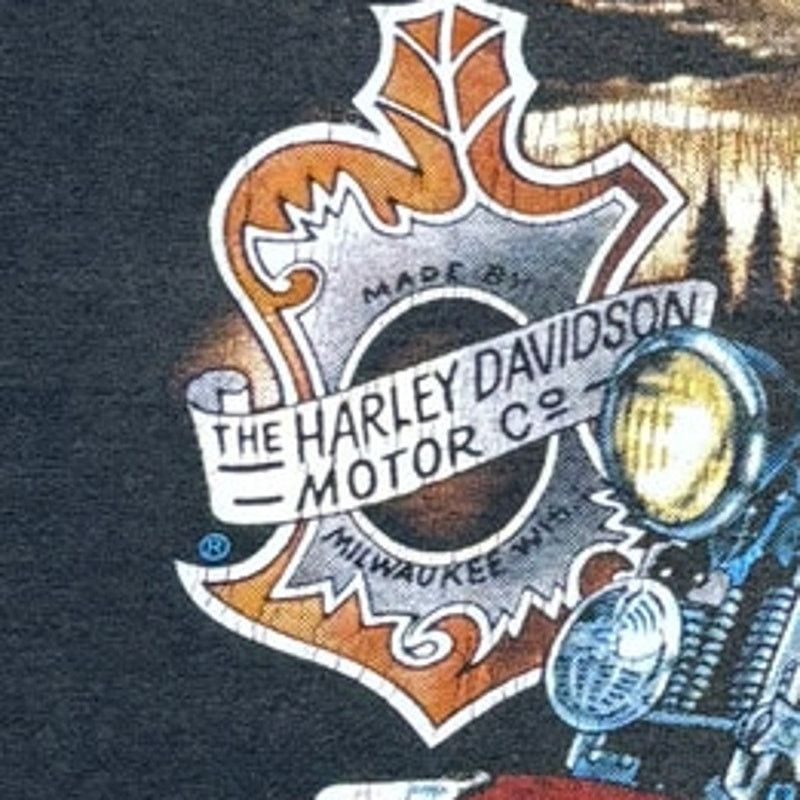 Harley Davidson Vintage 80s Harley Davidson 3D Emblem T Shirt XL Faded Size US XL / EU 56 / 4 - 4 Thumbnail