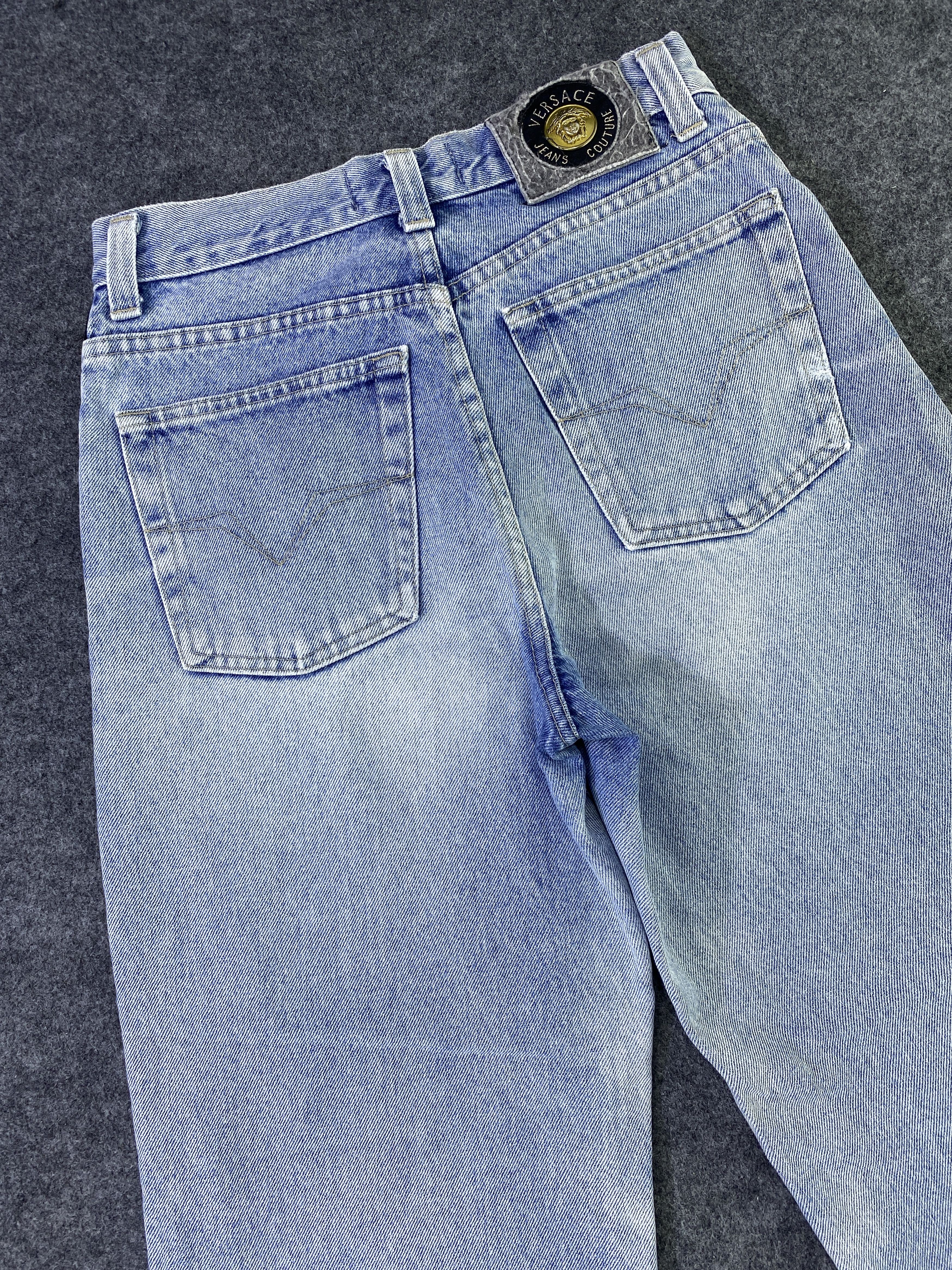 Versace Versace Distressed Blue Wash Jeans - J957 Size US 27 - 6 Thumbnail