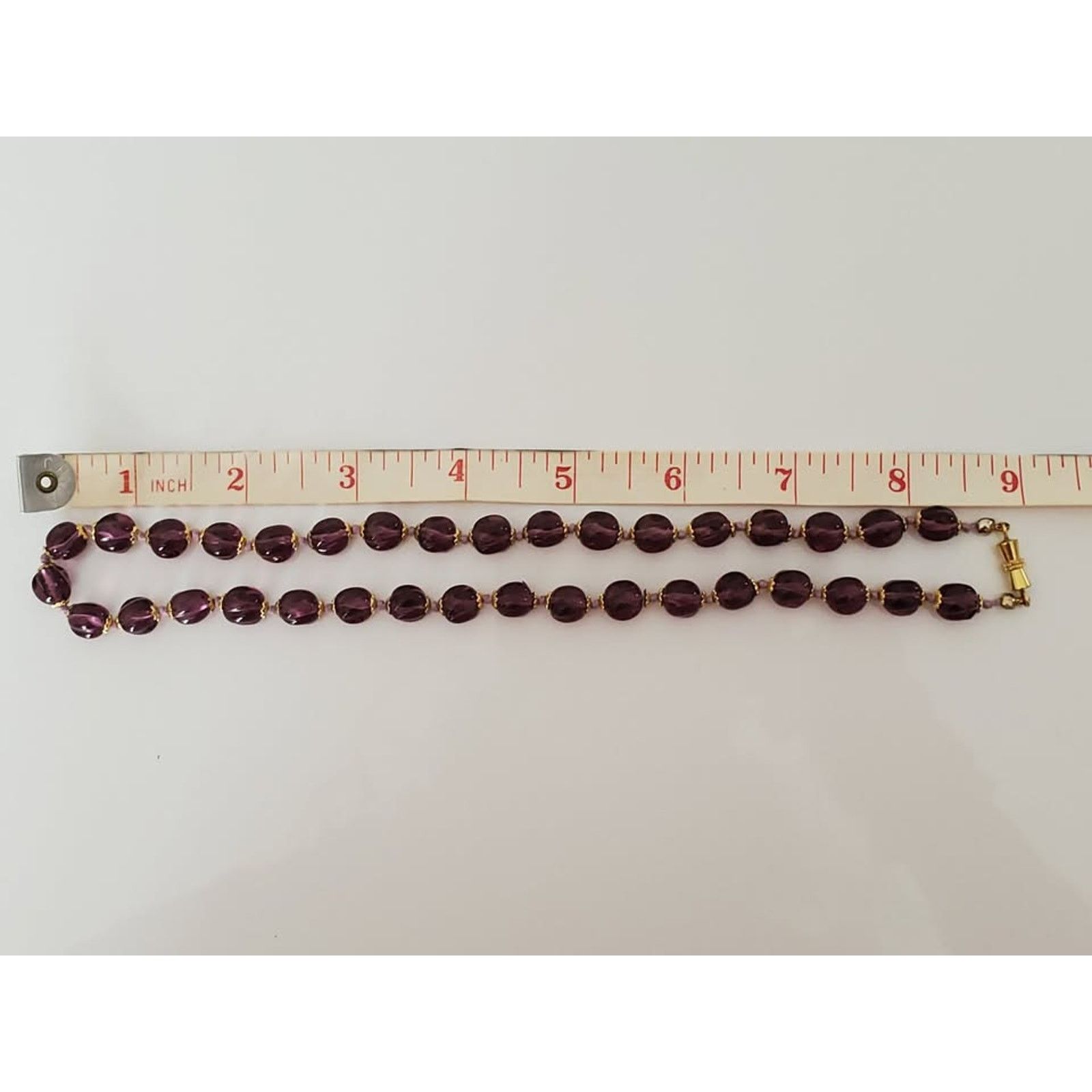 Other Vintage Purple Glass Knotted Bead Necklace Size ONE SIZE - 5 Thumbnail