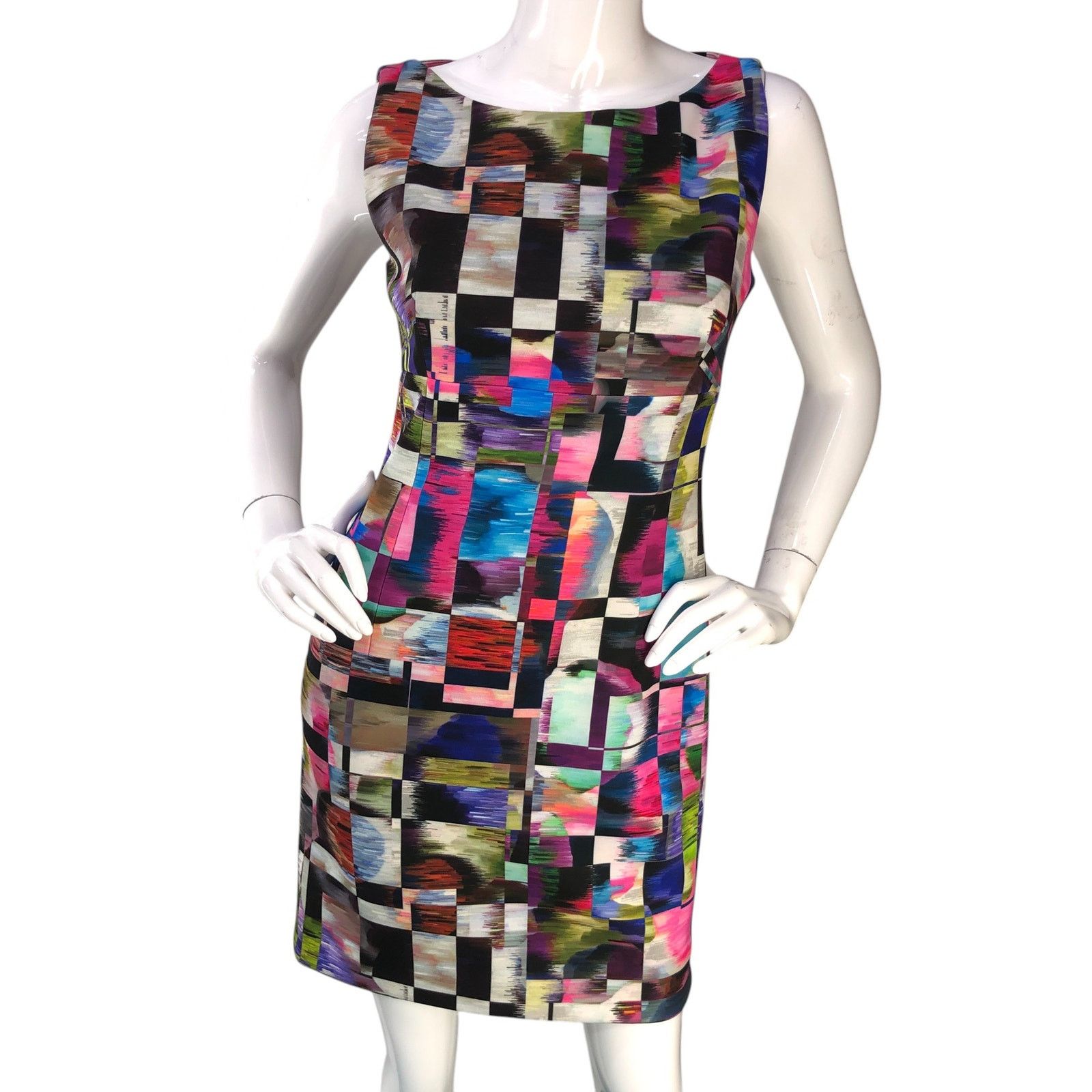 MILLY Milly Size 6 Dress Scuba Cubist Print Sheath Sleeveless USA Size M / US 6-8 / IT 42-44 - 11 Thumbnail