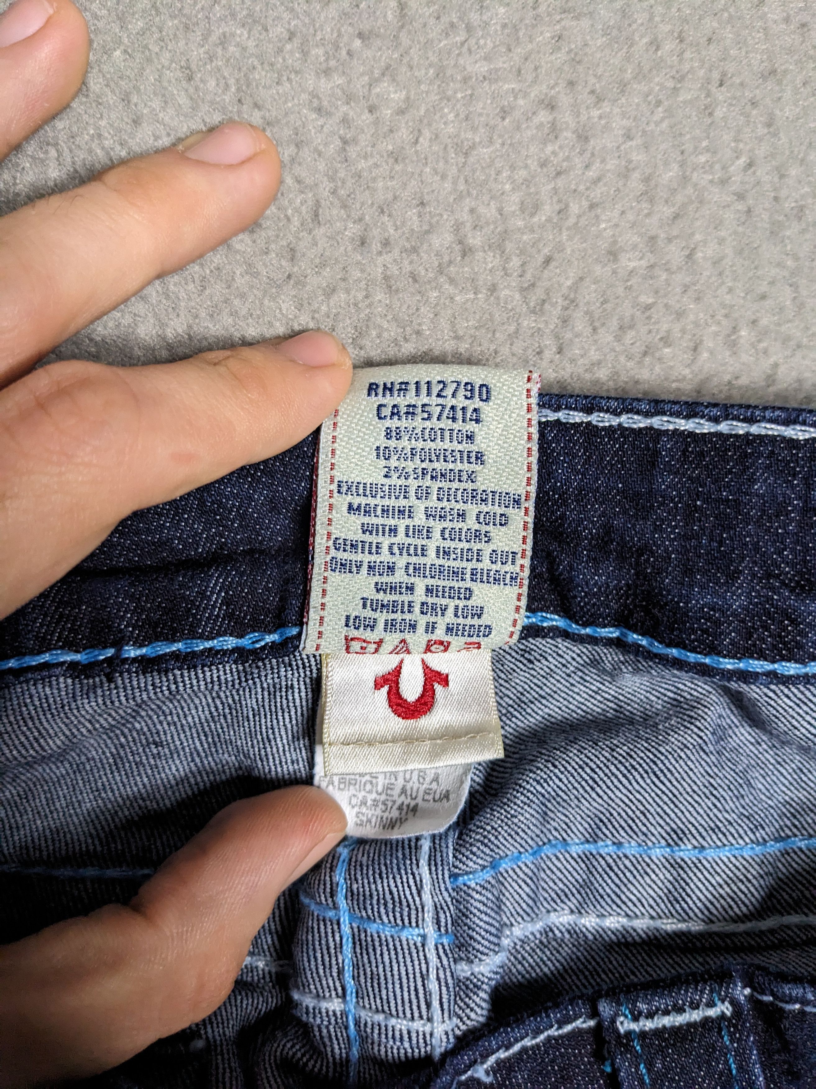 True Religion True Religion Low Rise Skinny Jeans 28x32 Slim Denim Y2K USA Size 28" / US 6 / IT 42 - 12 Thumbnail