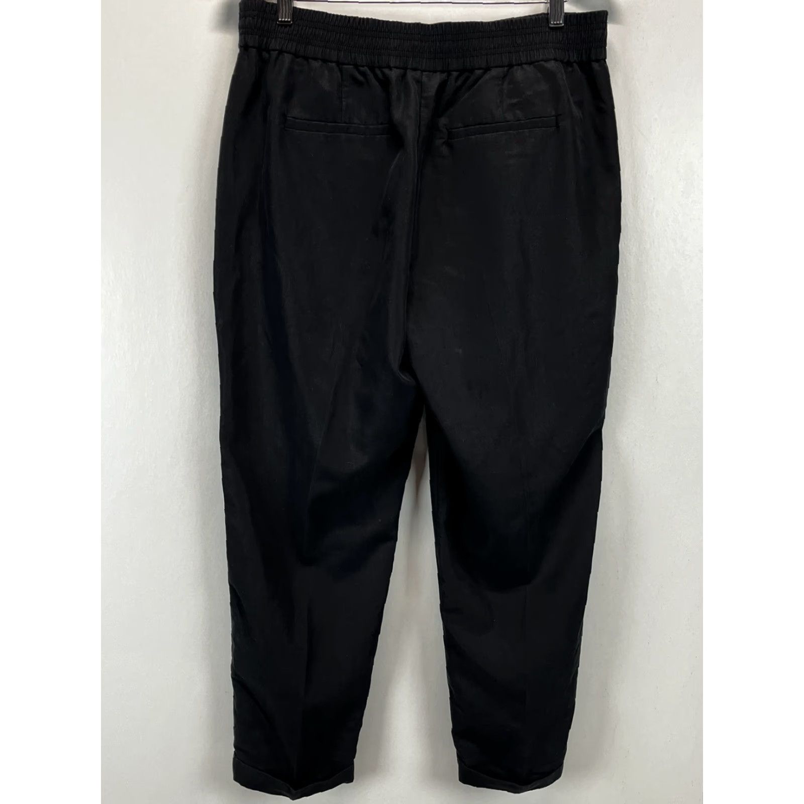 Vintage Chico's Tencel Blend Pants Women Regular Size 2 Black Casual Pull On Elastic Waist Pockets Size 26" / US 2 / IT 38 - 3 Thumbnail