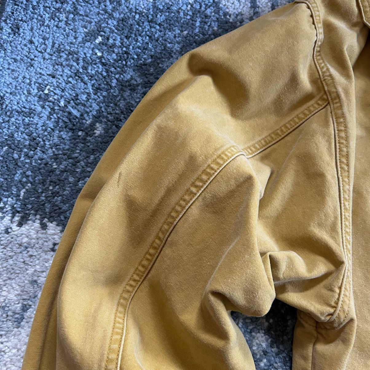 Eddie Bauer 90s FLOCKED CANVAS HUNTiNG JACKET WORK COAT MUSTARD SEED Size US L / EU 52-54 / 3 - 16 Thumbnail