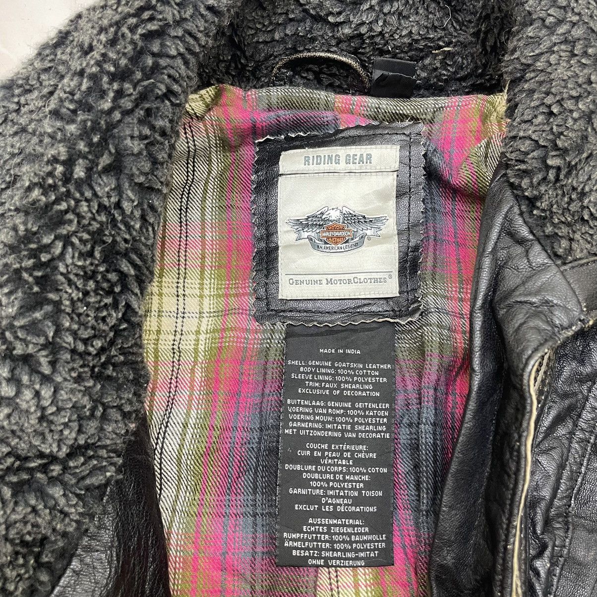 Harley Davidson 🔥Vintage Harley Davidson Doubel Collar Leather Jacket Size S / US 4 / IT 40 - 8 Thumbnail