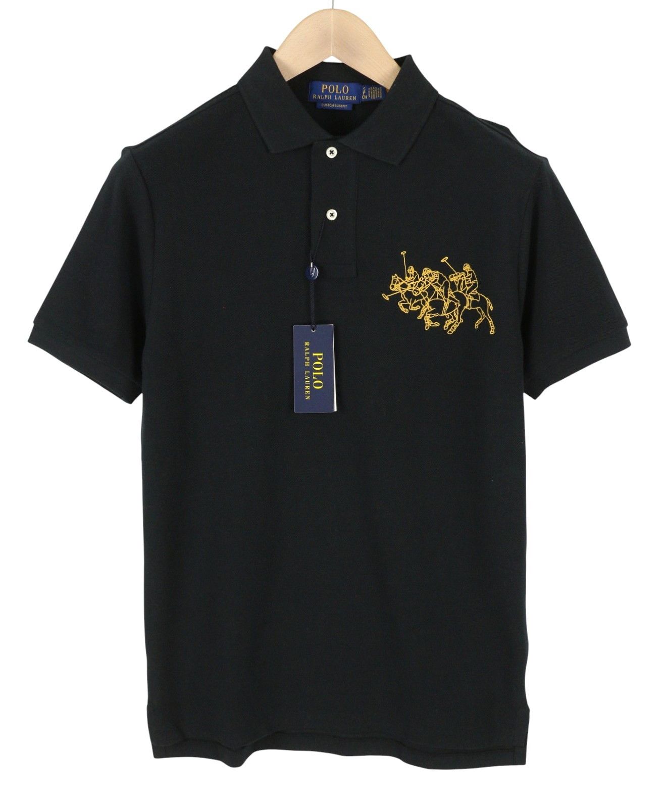 Ralph Lauren CUSTOM SLIM FIT S Black Cotton Embroidered 87897 Size US S / EU 44-46 / 1 - 3 Thumbnail