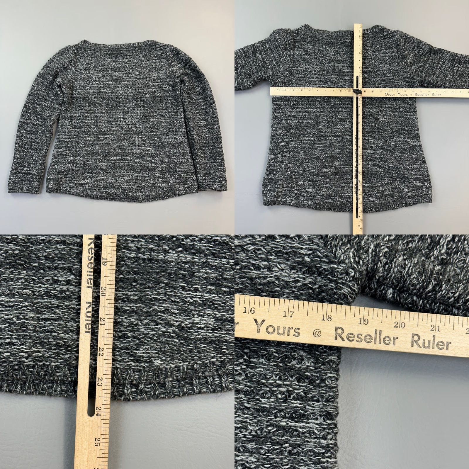 Athleta VINTAGE Athleta Sweater Women's Medium Gray Extra Fine Merino Wool Knit Pullover Size M / US 6-8 / IT 42-44 - 8 Thumbnail