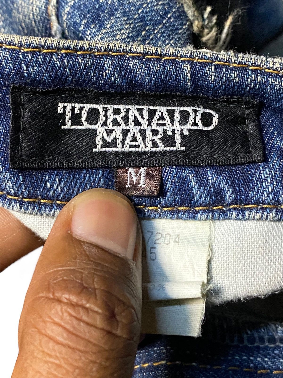 Tornado Mart Tornado Mart Gold Splatter Flare Lace Up Jeans Size US 32 / EU 48 - 15 Thumbnail