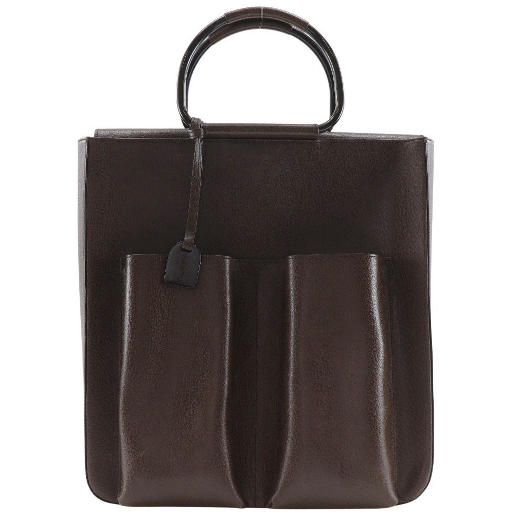 Gucci Gucci Old Handbag 002.1118.0462 Brown Leather A4 Magnetic closure Unisex Size ONE SIZE - 1 Thumbnail