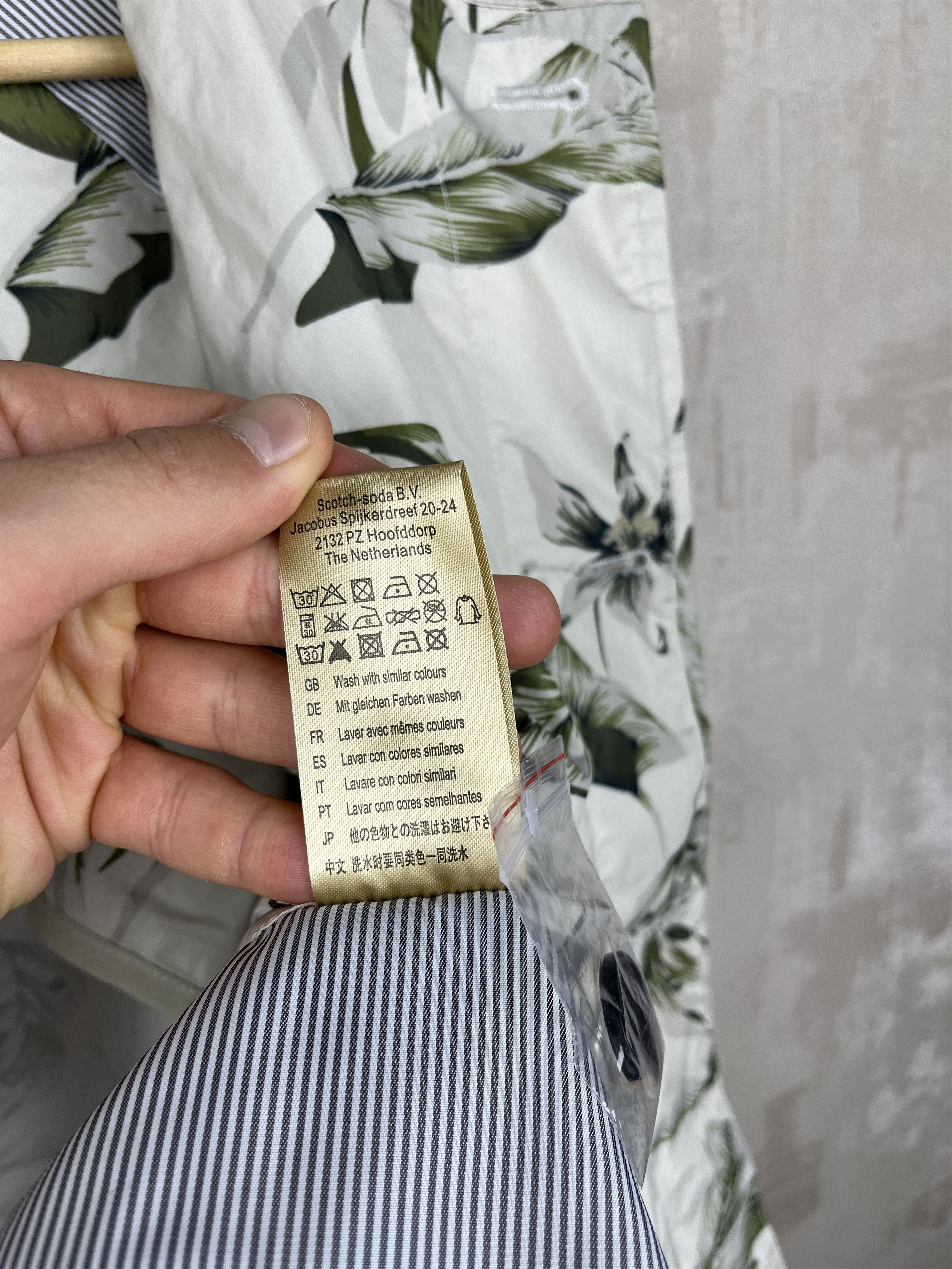 Scotch & Soda SCOTCH & SODA Tropic Pattern Lightweight Long Jacket Size US L / EU 52-54 / 3 - 16 Thumbnail