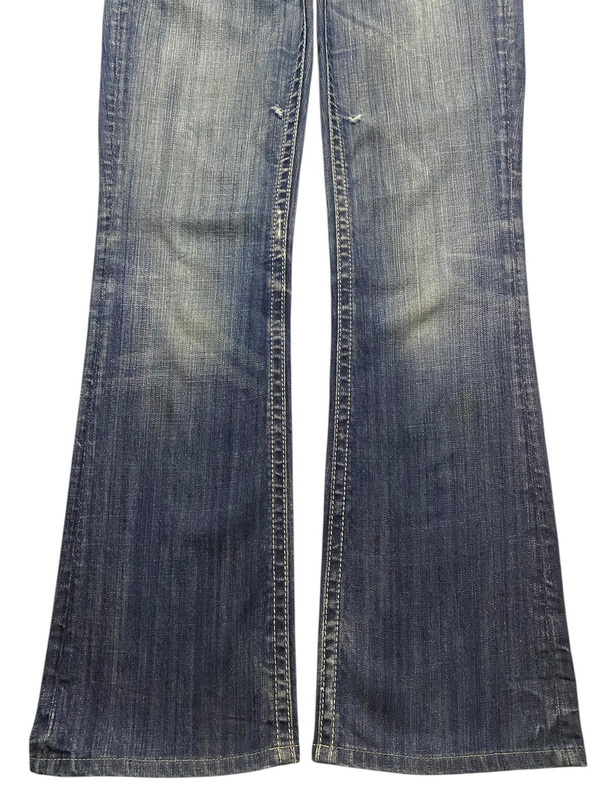 If Six Was Nine Woman Mek Denim Reverse For Care Distressed Flare Jeans Size US 30 / EU 46 - 5 Thumbnail