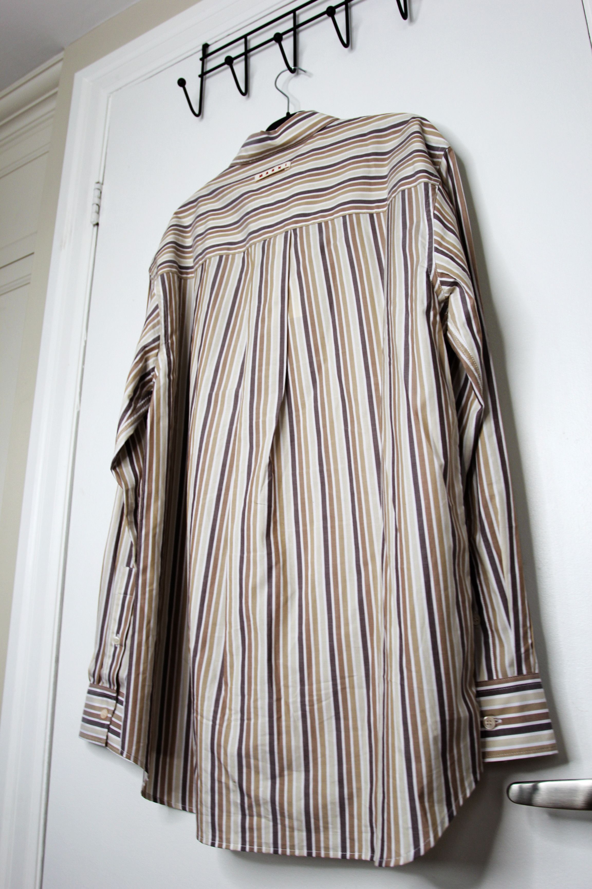 Marni BNWT AW24 MARNI STRIPED POPLIN NOMAD SHIRT 52 Size US L / EU 52-54 / 3 - 7 Thumbnail