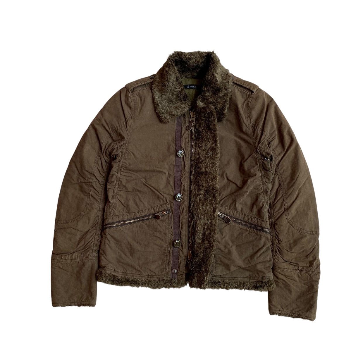 Japanese Brand × Johnbull Johnbull Fur Bikers Work Jacket Size US S / EU 44-46 / 1 - 4 Thumbnail