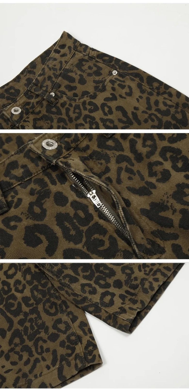Jean Leopard Baggy Loose Jorts Shorts Size US 30 / EU 46 - 6 Thumbnail
