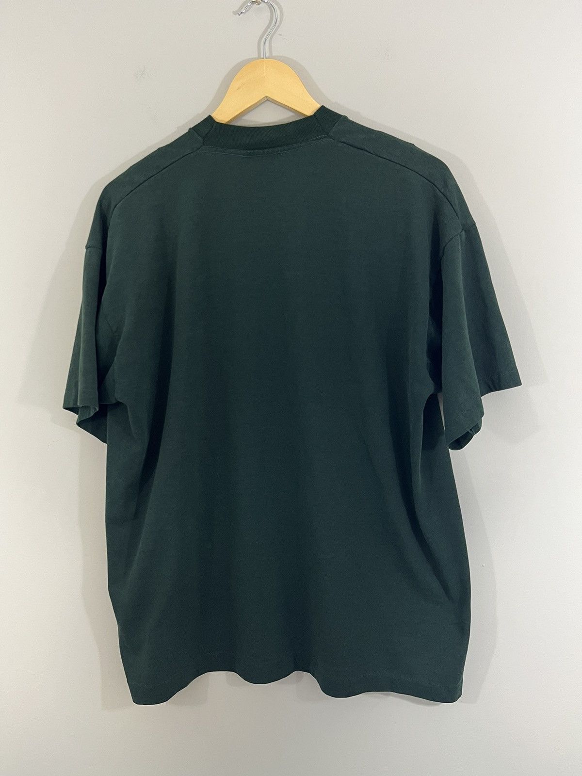 Vintage Single Stitch Text Faded Green Tee Size US XL / EU 56 / 4 - 6 Thumbnail