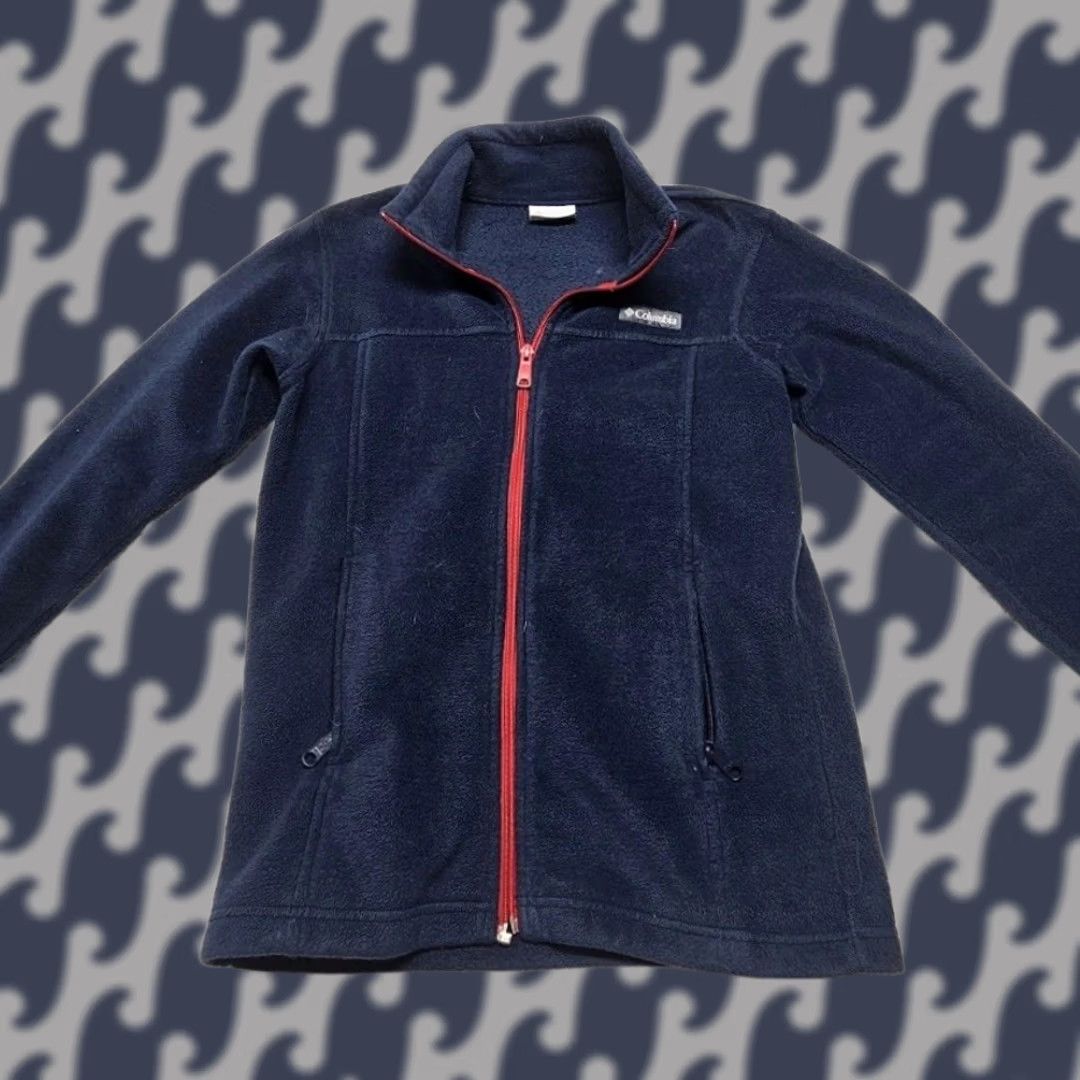 Vintage VINTAGE Columbia Jacket Womens Blue Women Core Fleece Y2K Contrasting Red Zipper Med Size M / US 6-8 / IT 42-44 - 1 Thumbnail