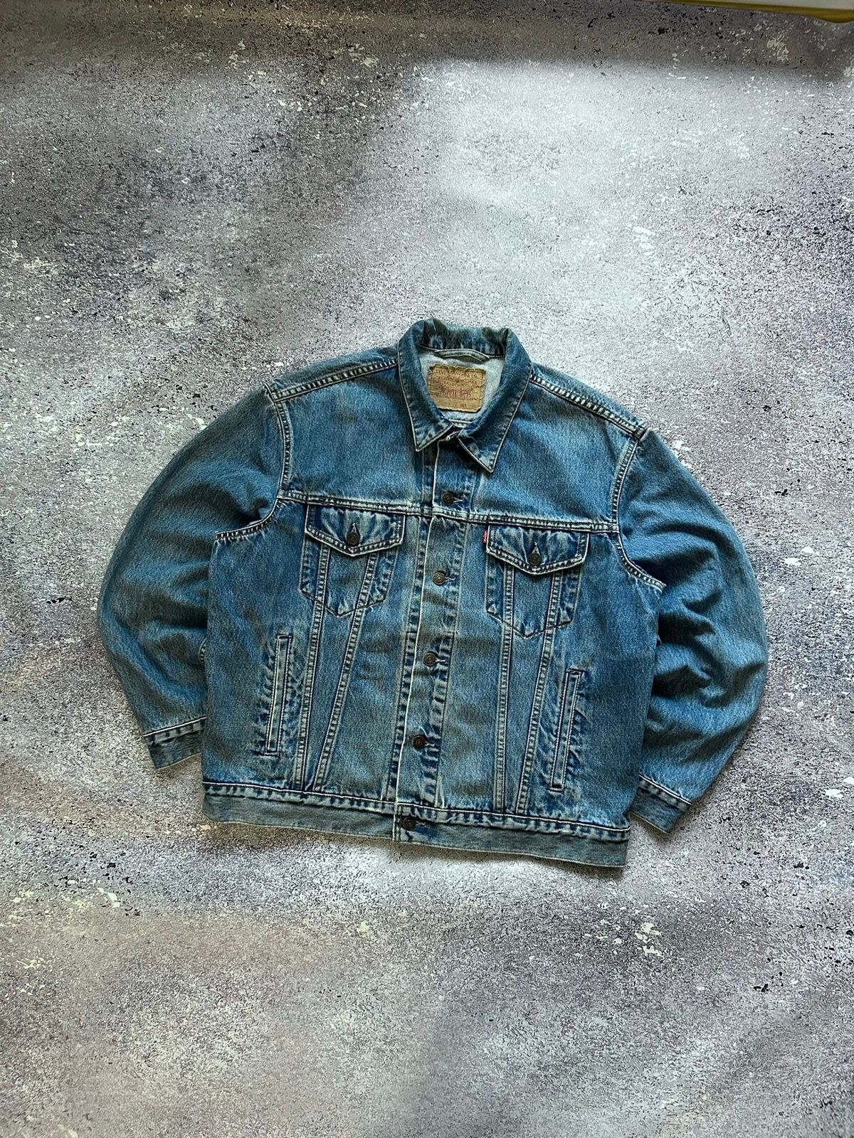Pre-owned 1990x Clothing X Levis Vintage Levi's Denim Jacket Retro Workwear 90's In Blue