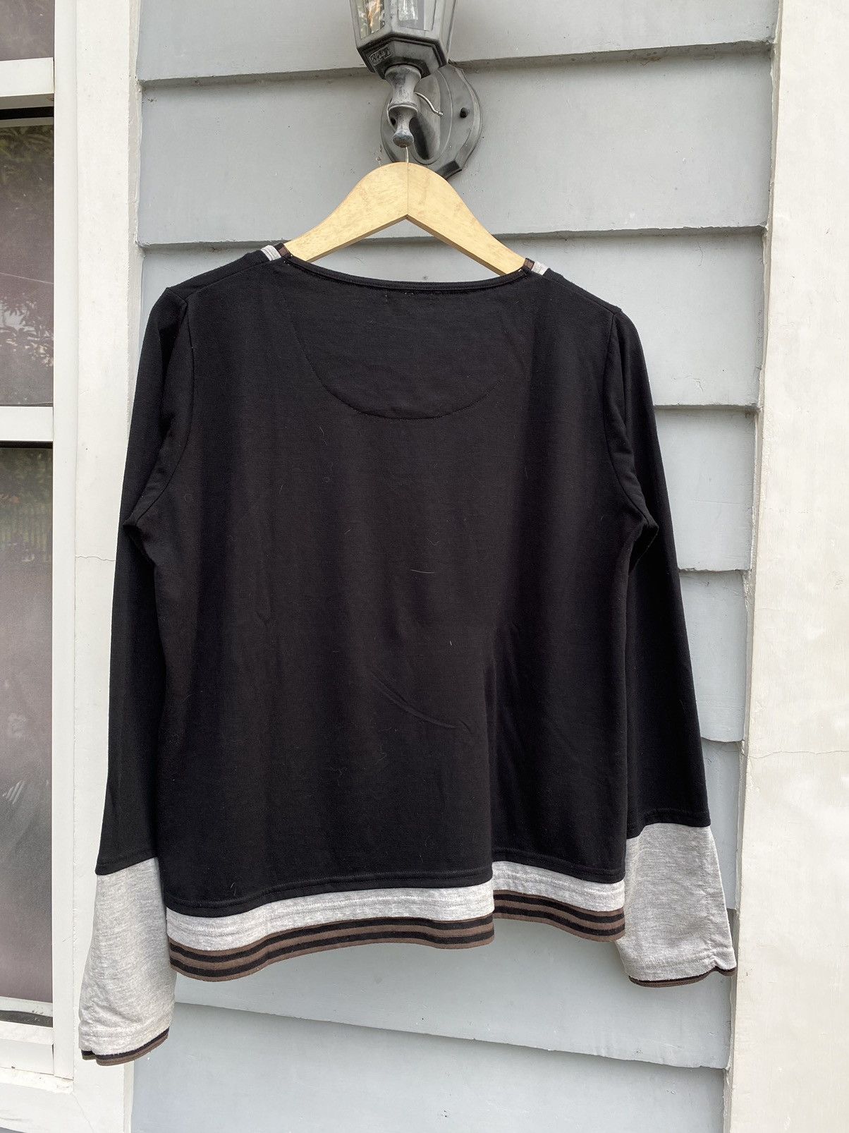 If Six Was Nine Vassafull Tripple Layer Stripes Nature Label Longsleeve Size XXL / US 16-18 / IT 52-54 - 9 Thumbnail