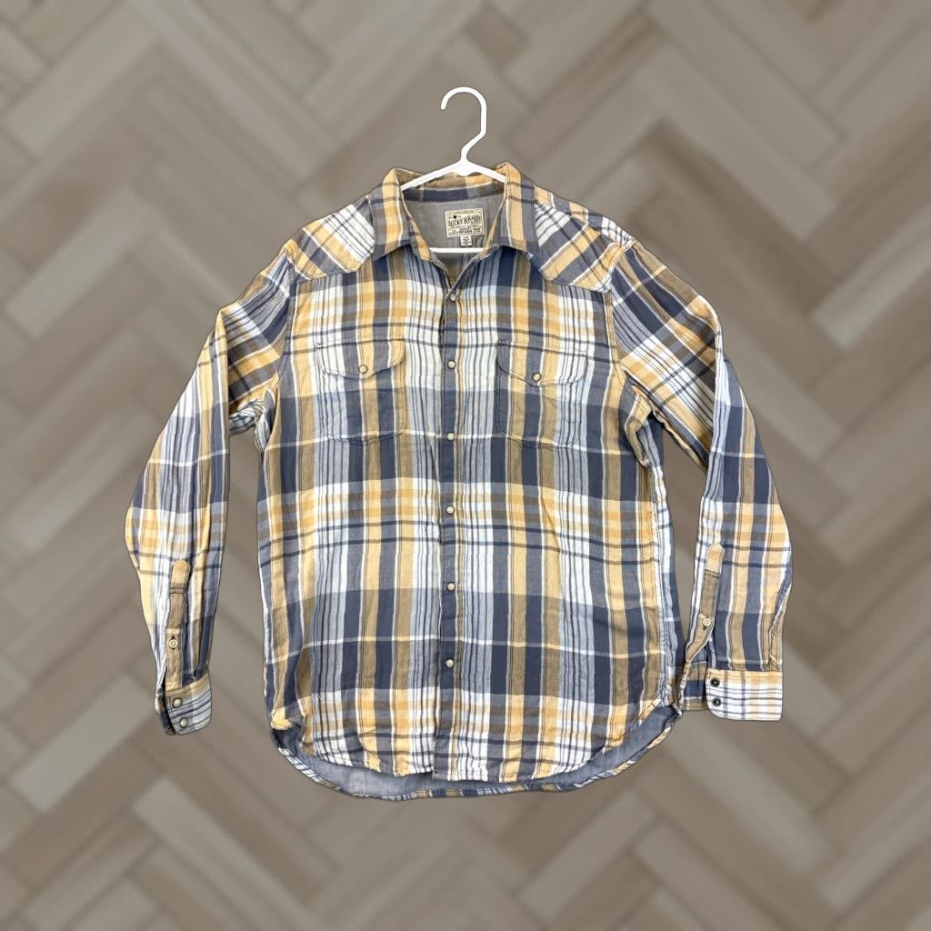 Lucky Brand Lucky Brand Dress Shirt L Plaid Multicolor Long Sleeve Button-Down Classic Mens Size US L / EU 52-54 / 3 - 1 Thumbnail