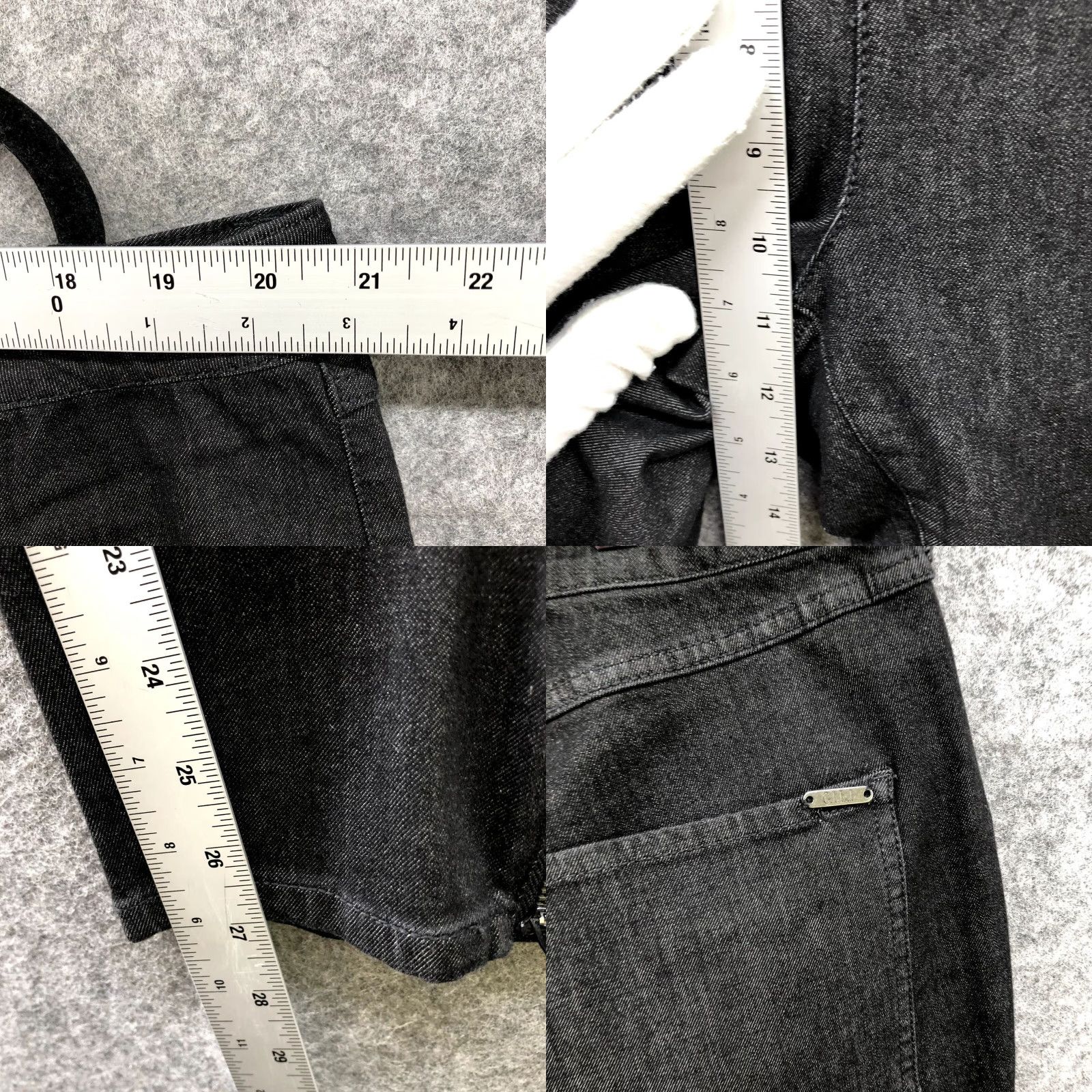 Vintage G.I.L.I. Skinny Jeans 22W Black Stretch Zip Ankle High Rise Womens Size 40" / US 18 - 8 Thumbnail