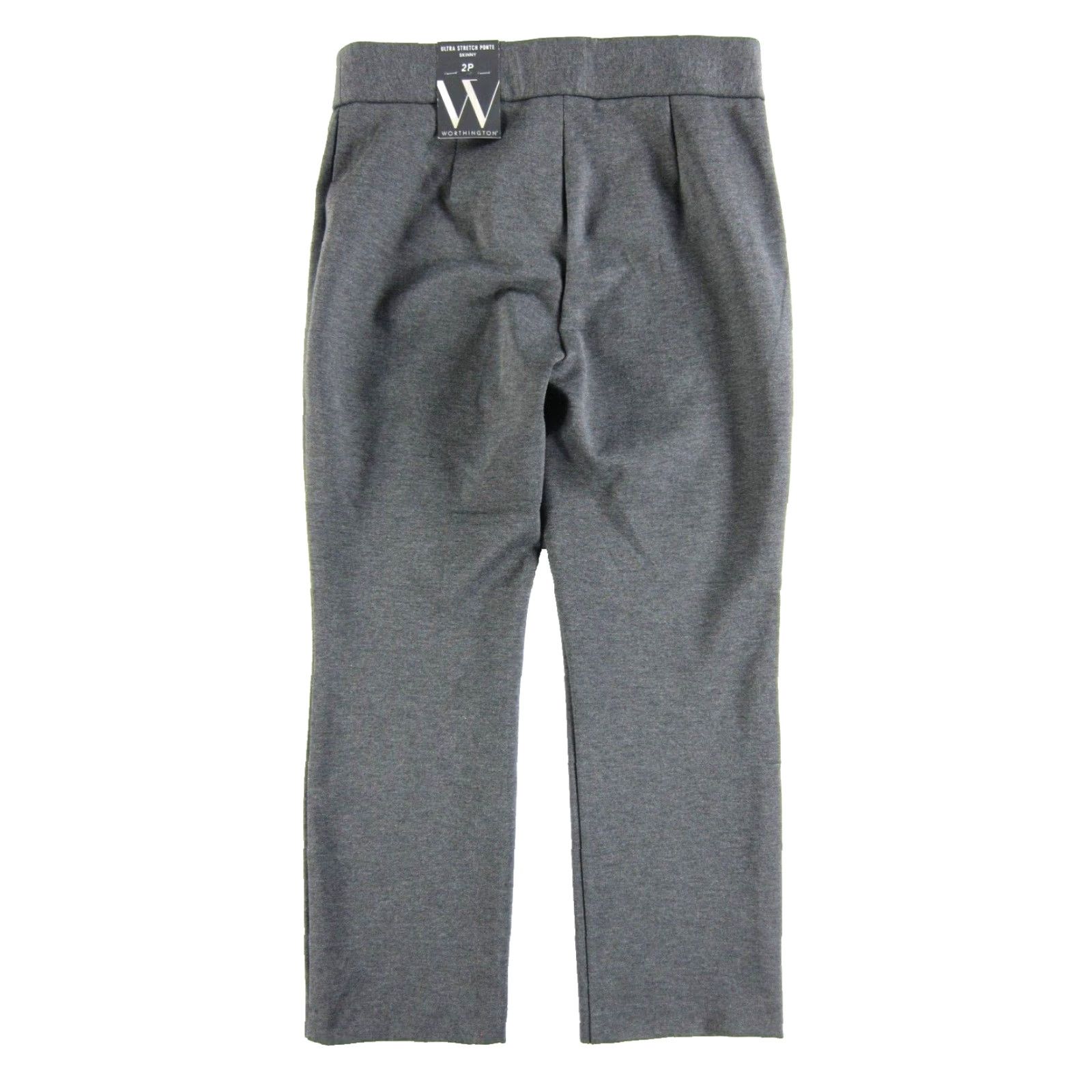 Worthington NWT Worthington Heather Grey Ultra Stretch Ponte Skinny Zip Pocket Pant Women 2P Size 26" / US 2 / IT 38 - 2 Thumbnail