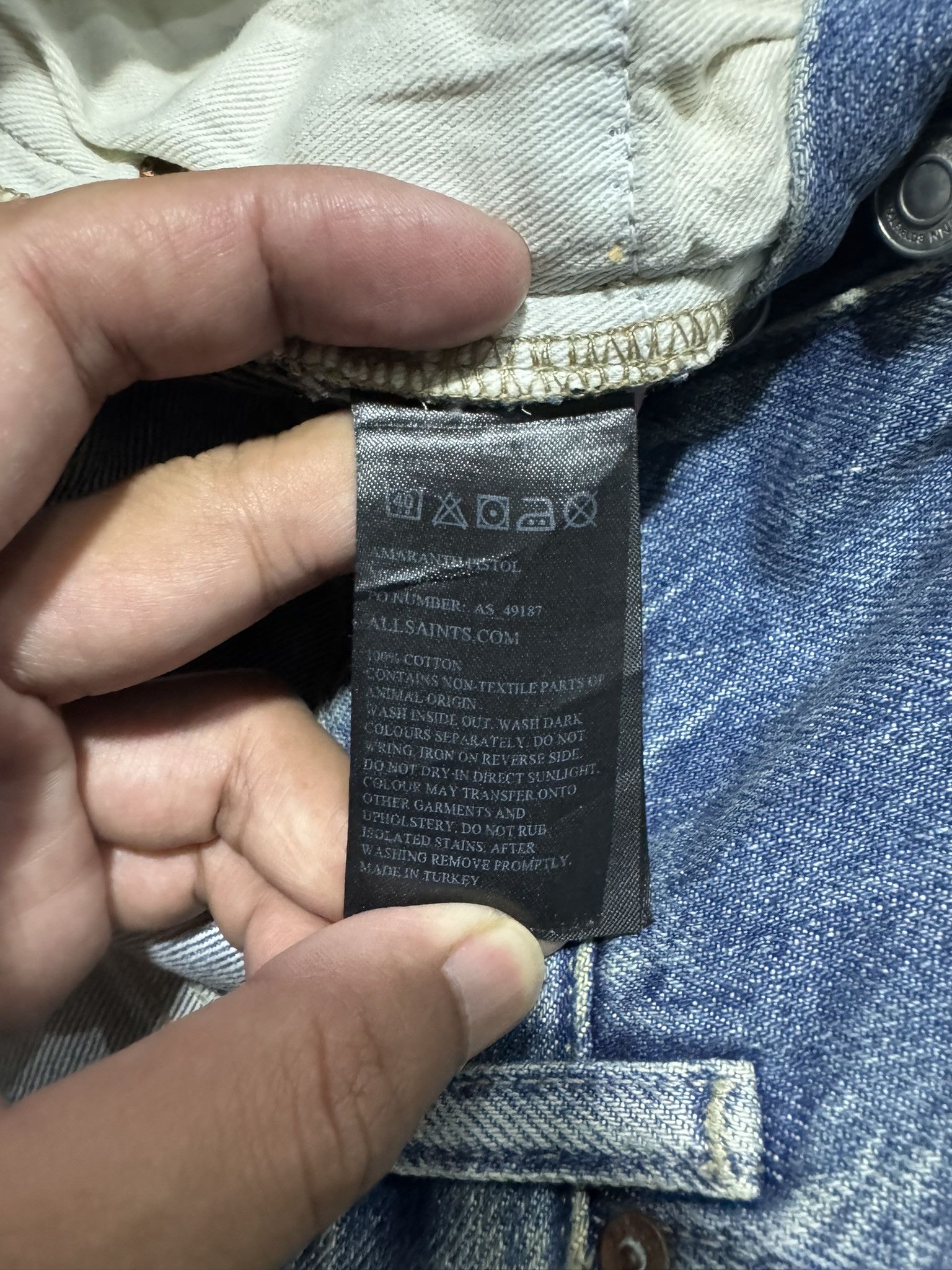Allsaints × Japanese Brand ALLSAINT Pistol Fit Distressed Denim Jeans Size US 32 / EU 48 - 13 Thumbnail