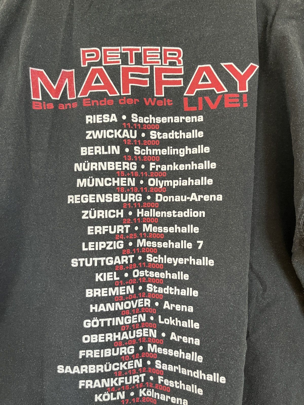 Vintage 2000 Peter Maffay Tour Vintage T-shirt Perfect Fade Size US XL / EU 56 / 4 - 8 Thumbnail