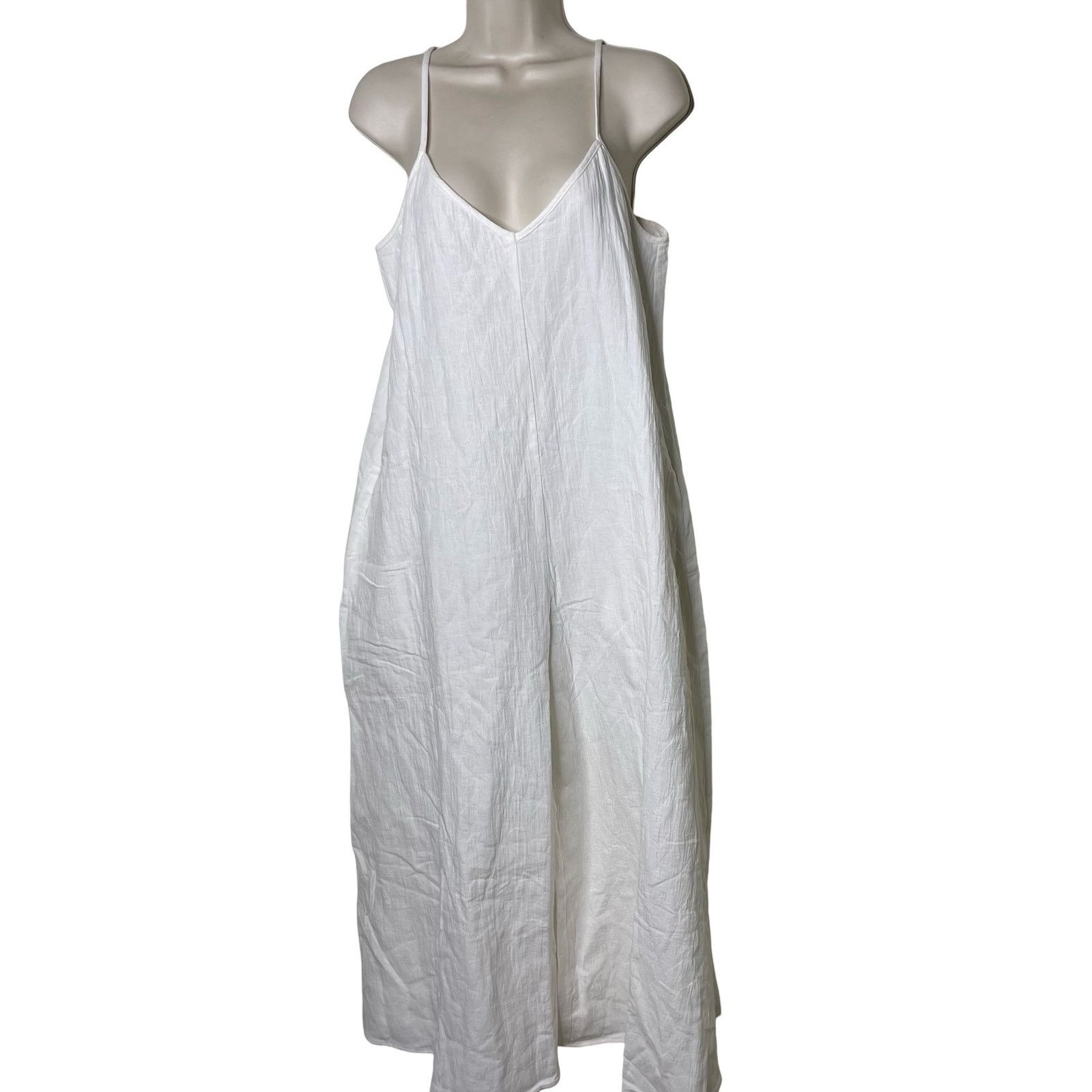 Mara Hoffman MARA HOFFMAN Carly Jumpsuit in white cotton linen blend sz S Size 26" / US 2 / IT 38 - 2 Thumbnail