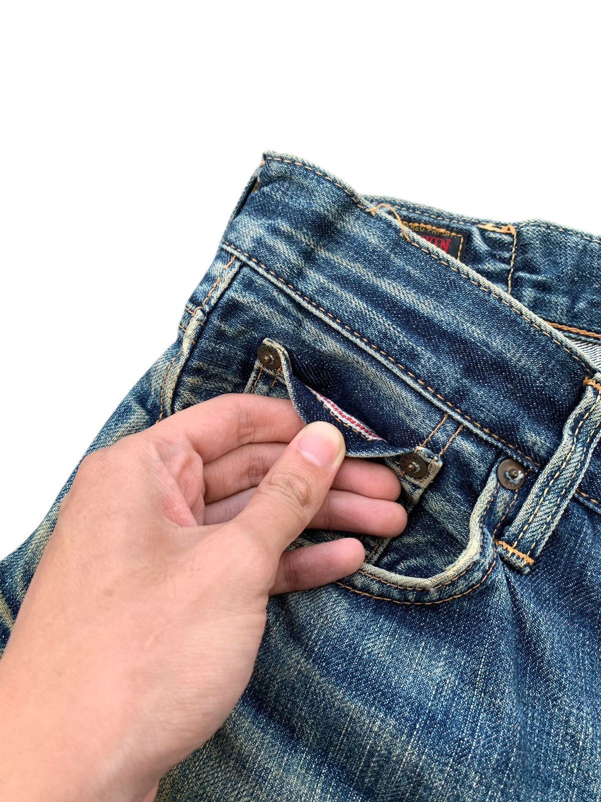 Kapital VINTAGE EDWIN 505XX SELVEDGE RUSTY MUDWASH DISTRESSED DENIM Size US 29 - 11 Thumbnail