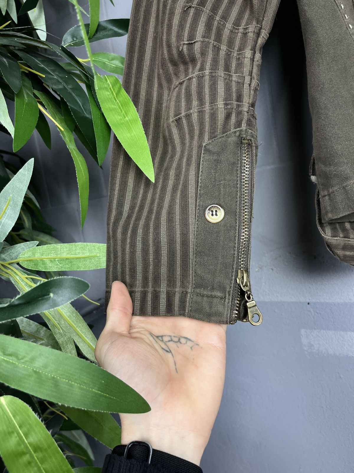Vintage RECONSTRUCTED SASHIKO HEAVY COTTON BLAZER JACKET - 2400 Size M / US 6-8 / IT 42-44 - 9 Thumbnail
