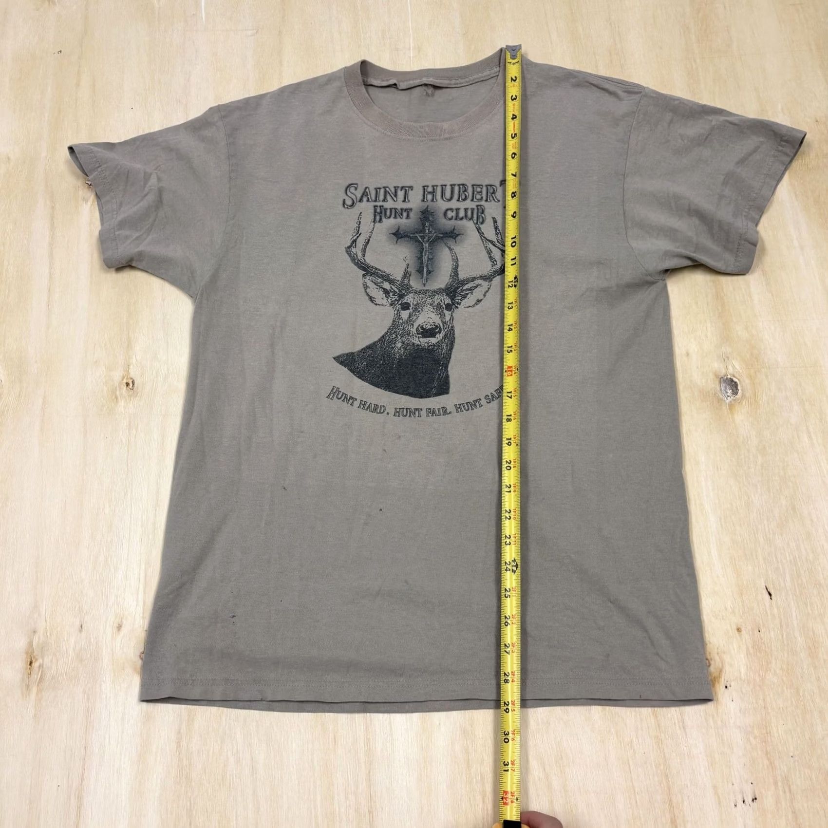 Vintage Saint Hubert Hunt Club Shirt Mens Large Brown Deer Hunting Tee Shirt Size US L / EU 52-54 / 3 - 3 Thumbnail