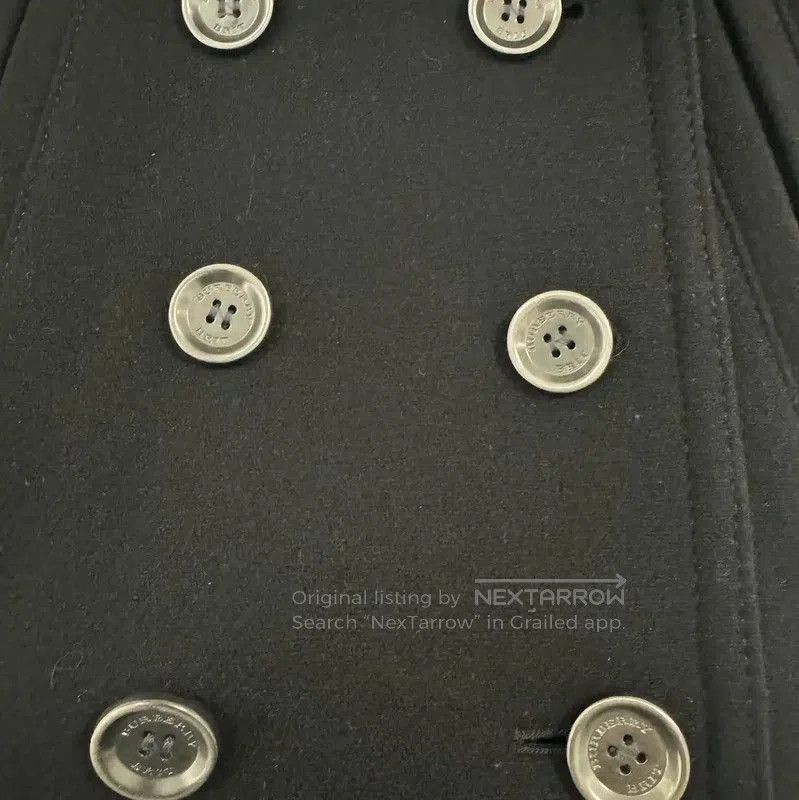 Burberry Burberry Double-Breasted Black Wool Coat for Women. Size L / US 10 / IT 46 - 7 Thumbnail