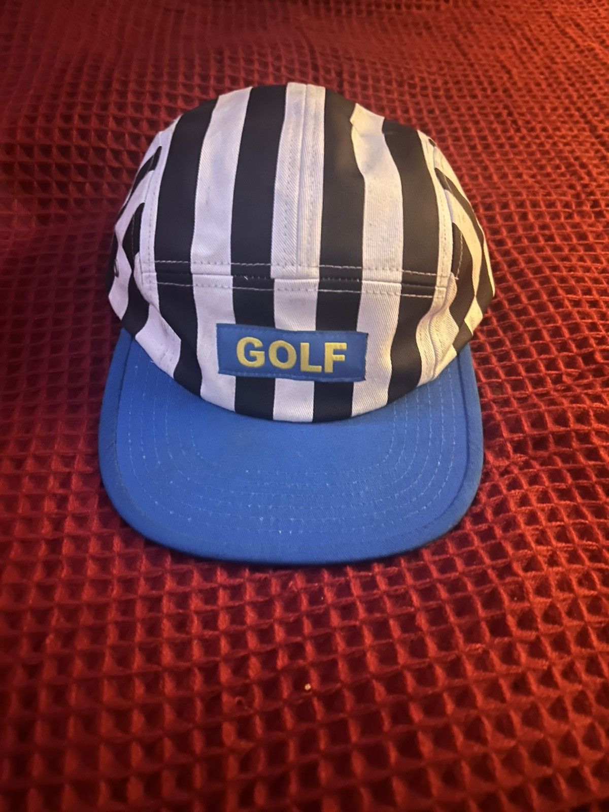 Golf Wang Golf Wang Camp Cap Blue/White Stripe | Grailed