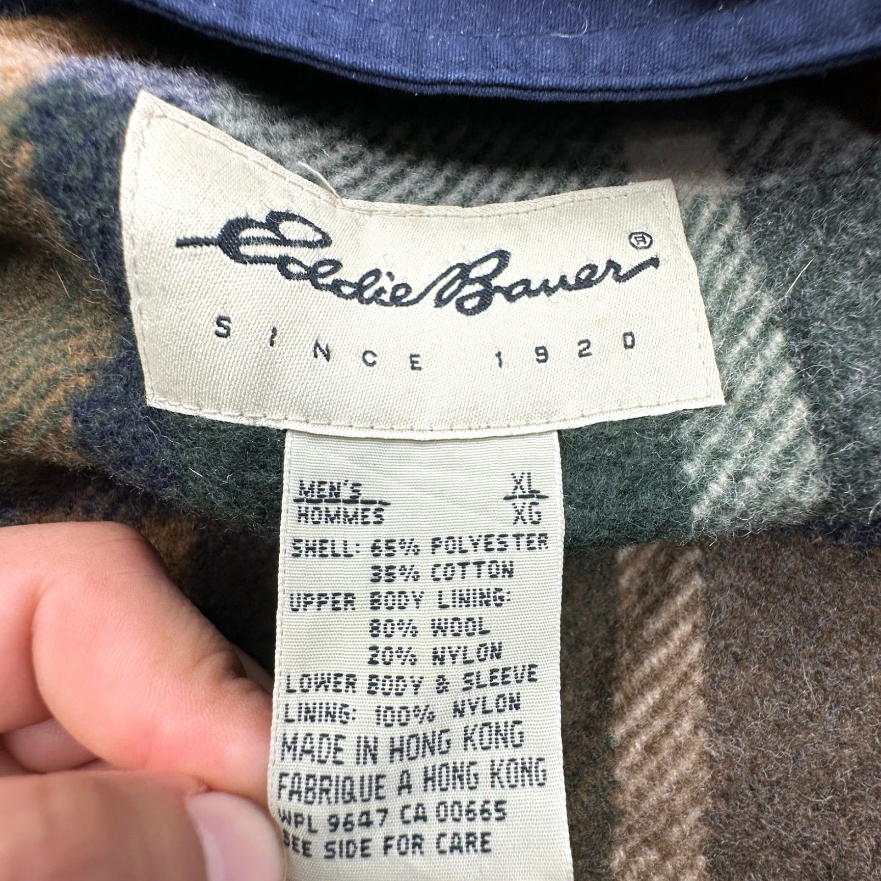Eddie Bauer VINTAGE Eddie Bauer Wool Lined Mountain Parka Jacket Hooded Mens XL Plaid Blue 90s Jacket Mens XL Blue Size US XL / EU 56 / 4 - 3 Thumbnail